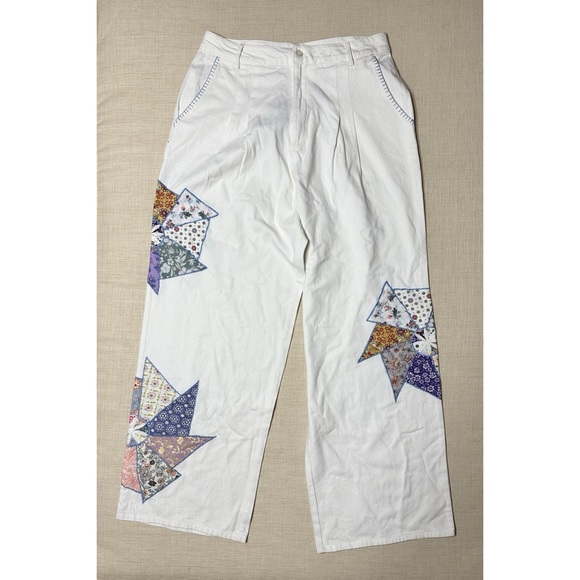 Anthropologie x Forever That Girl Quilted Pinwheel Patchwork Pants - Picture 6 of 11